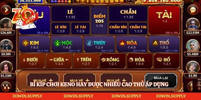 Bí kíp chơi Keno hay được nhiều cao thủ áp dụng