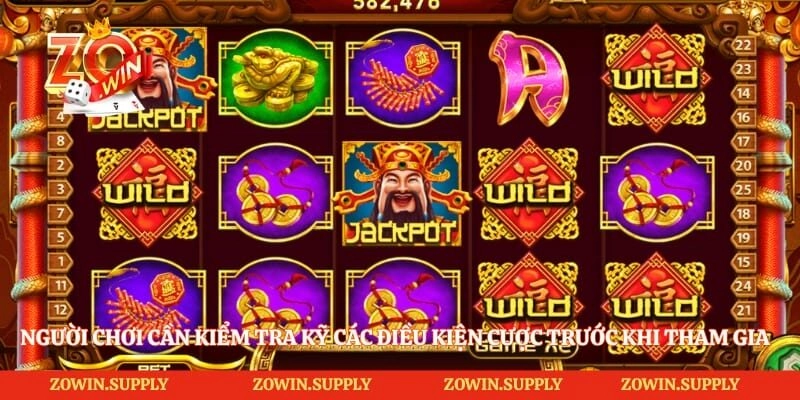 Người chơi cần kiểm tra kỹ các điều kiện cược trước khi tham gia săn hũ